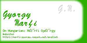 gyorgy marfi business card